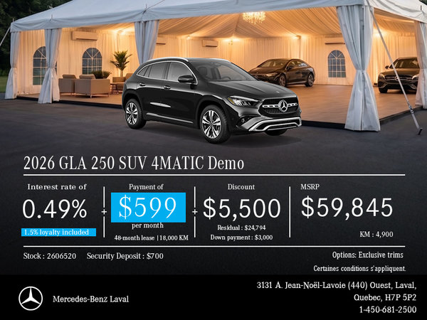 2026 GLA 250 SUV 4MATIC Demo