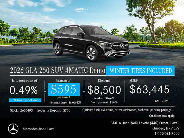 2026 GLA 250 SUV 4MATIC