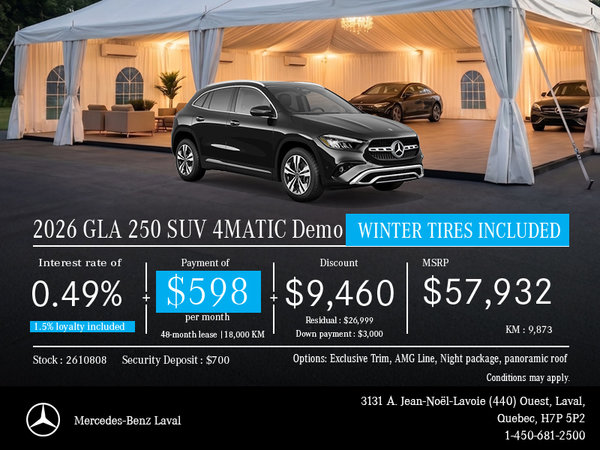 New 2026 GLA 250 SUV 4MATIC