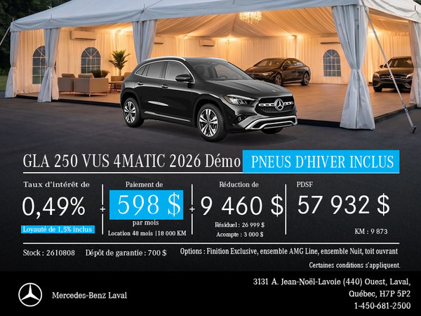 Nouveau GLA 250 4MATIC VUS 2026