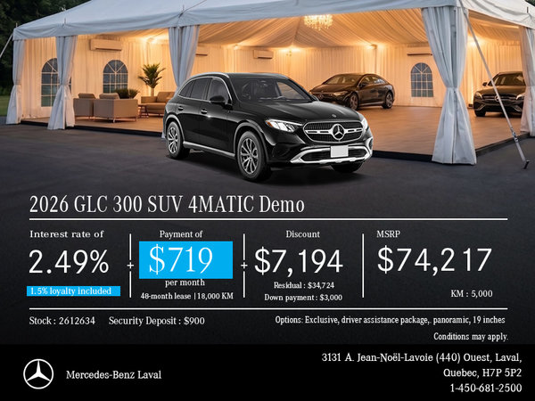 2026 Mercedes-Benz GLC 300 SUV 4MATIC Demo