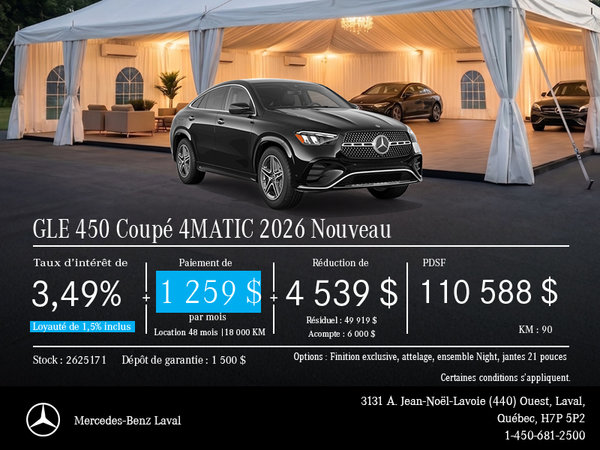 Nouveau GLE 450 Coupé 4MATIC 2026