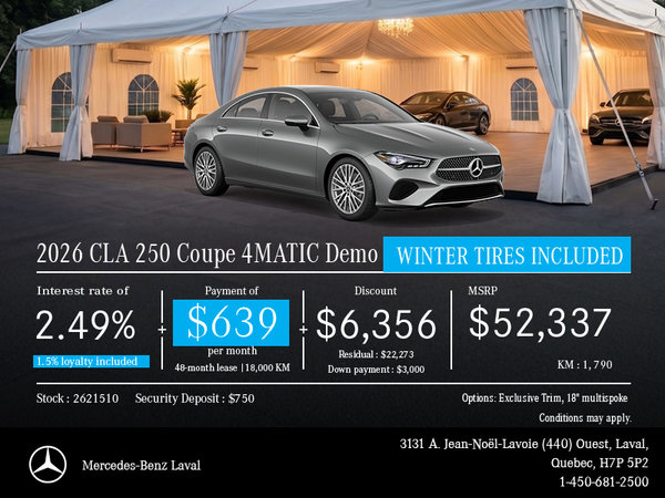 2026 CLA 250 Coupe 4MATIC Demo