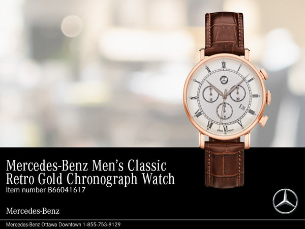 Men's Classic Retro Gold Chronograph Watch