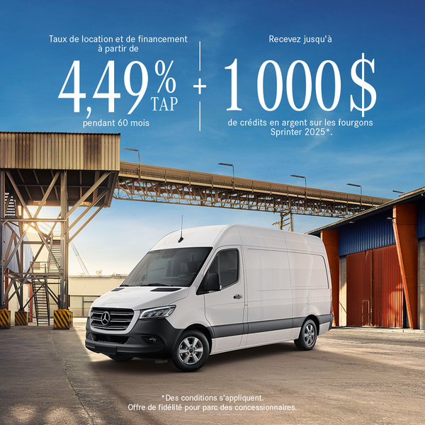 Procurez-vous le Sprinter 2025