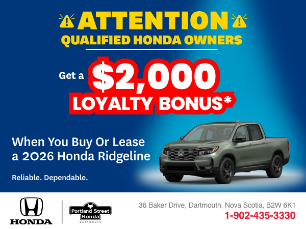 2026 Honda Ridgeline Loyalty Bonus