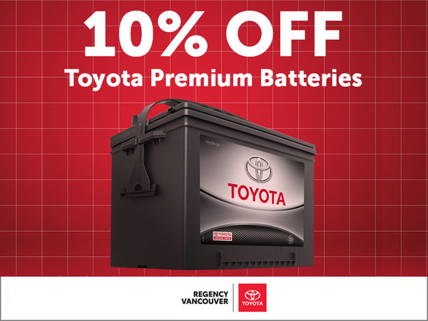 10% OFF TOYOTA PREMIUM BATTERIES