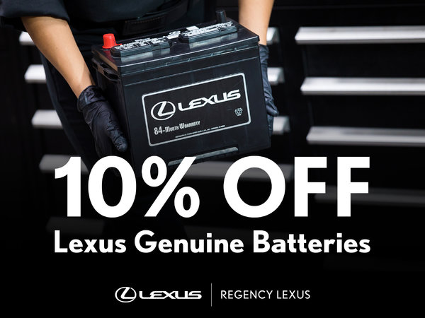 10% OFF LEXUS GENUINE BATTERIES