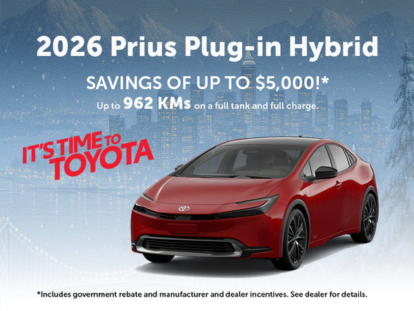 2026 Prius Plug-In Hybrid Special Offer