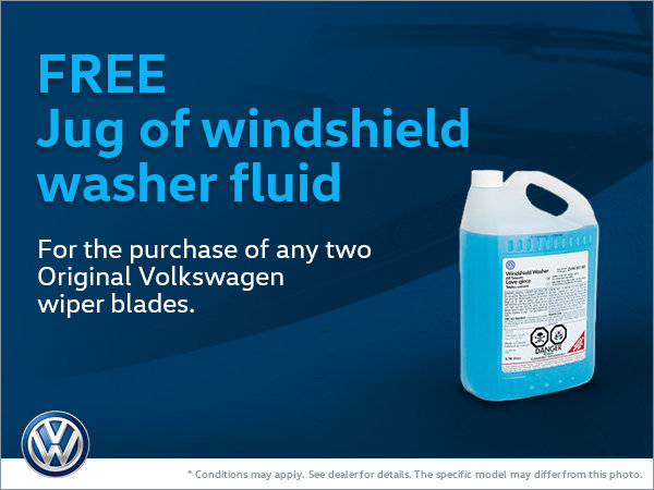 Get a Free Jug of Windshield Washer Fluid!