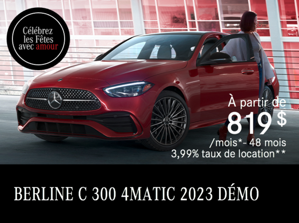 Démo BERLINE C 300 4MATIC  2023 à partir de 819 $/mois*