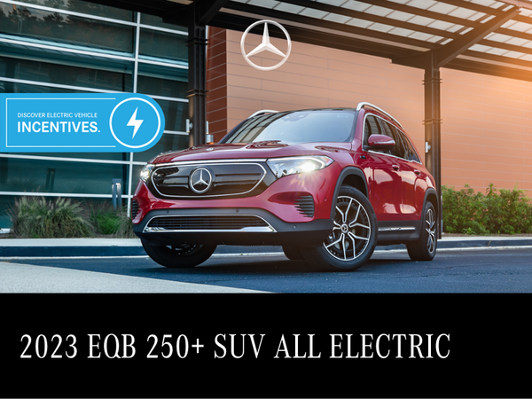 2023 EQB 250+ SUV is now eligible for government rebates!