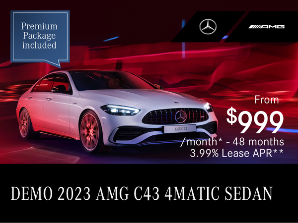 2023 AMG C43 4MATIC SEDAN Demo from $999/month*