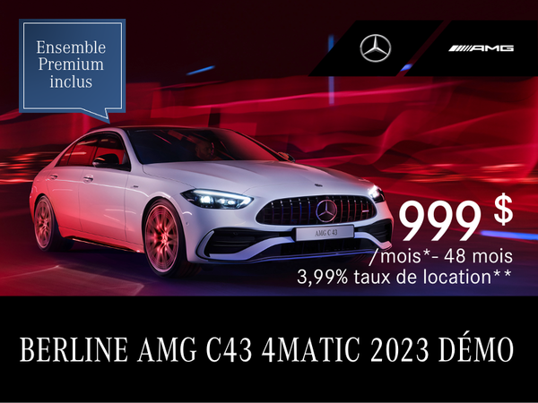 Démo BERLINE AMG C43 4MATIC 2023 à partir de 999 $/mois*