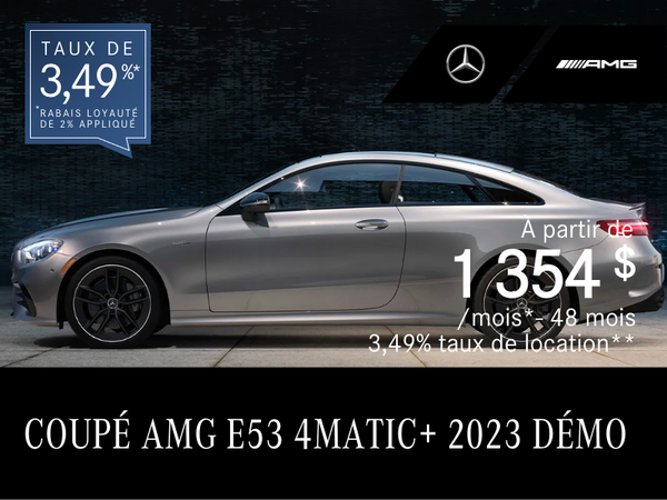 Démo COUPÉ AMG E53 4MATIC 2023 à partir de 1 354 $/mois*