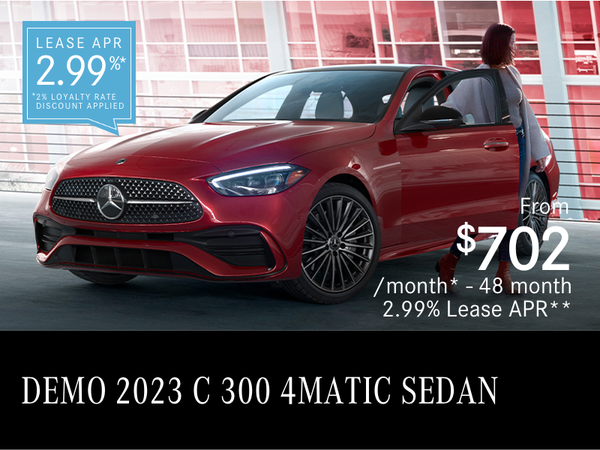 2023 C300 4MATIC SEDAN Demo from $702/month*