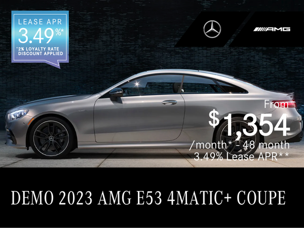 2023 AMG E53 4MATIC COUPE Demo from $1,354/month*