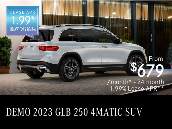 2023 GLB 250 4MATIC SUV Demo from $679/month*