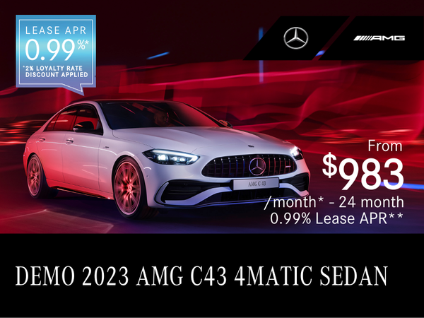 2023 AMG C43 4MATIC SEDAN Demo from $983/month*