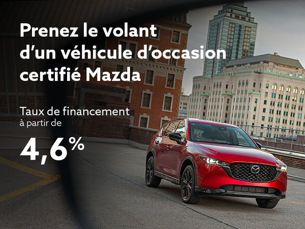 Prenez le volant d'un véhicule d’occasion certifié Mazda