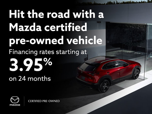 Hit the road with a Mazda certified pre-owned vehicle