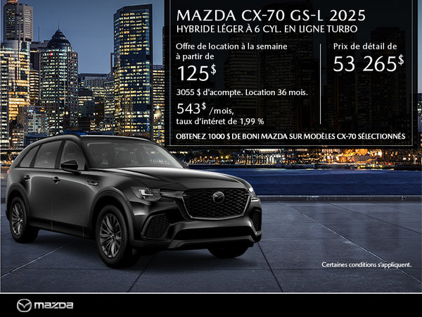 Mazda CX-70 neuf en promotion à Montréal