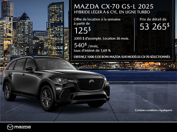 Mazda CX-70 neuf en promotion à Montréal