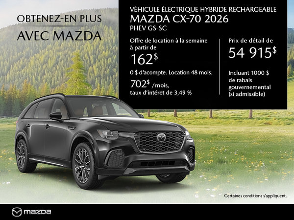 Mazda CX-70 neuf en promotion à Montréal