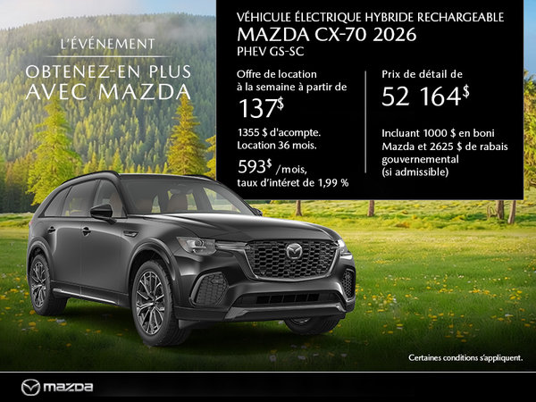 Mazda CX-70 neuf en promotion à Montréal