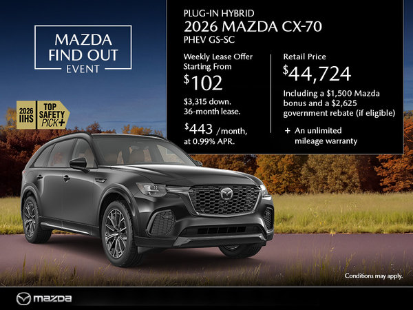 New Mazda CX-70 Deals in Montreal