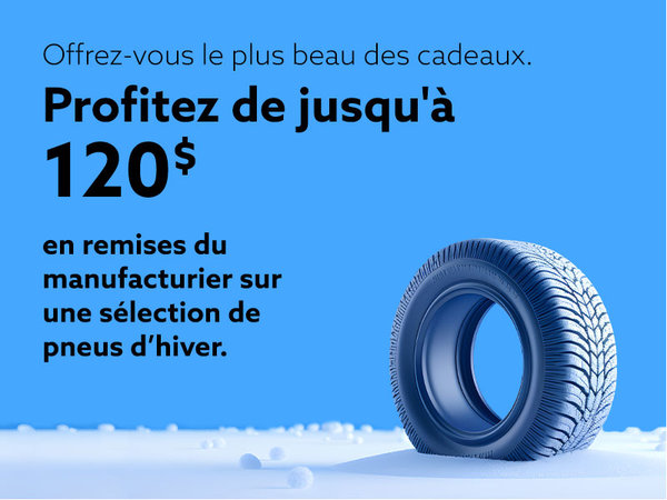 Choisissez des pneus d'hiver neufs en profitant des remises des manufacturiers