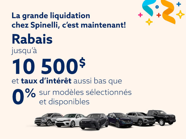 La grande liquidation chez Spinelli, c'est maintenant!