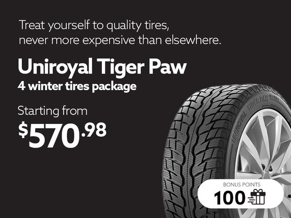 Take advantage of offers on winter tire sets available
