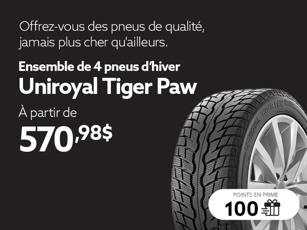 Profitez des offres sur tous les ensembles de pneus d'hiver disponibles