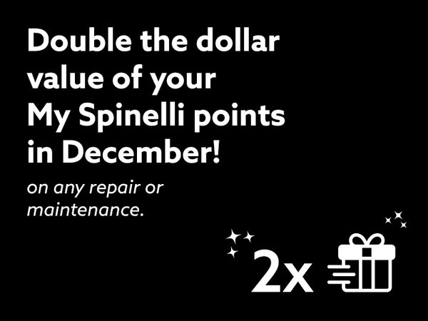 Double the dollar value of your MySpinelli points in December!