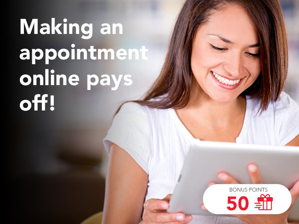 Book your next appointment online and get 50 My Spinelli points