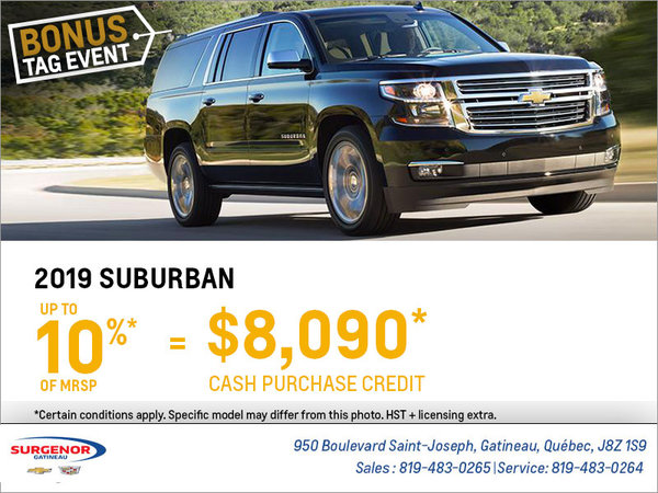 Get the 2019 Chevrolet Suburban