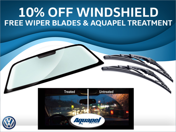 10% Off Windshield + Free wipers & Aquapel Treatment