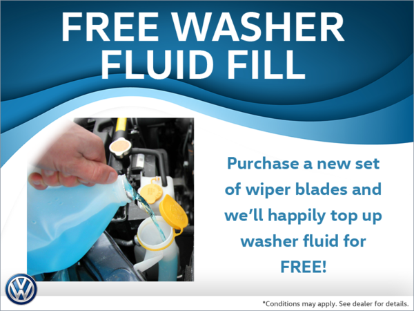 Free Washer Fluid with Wiper Blade Purchase