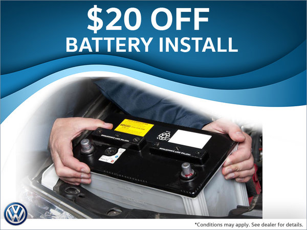 Save on Battery Installs!