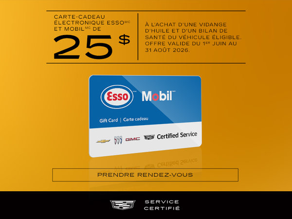 Carte-cadeau esso et mobil de 25$