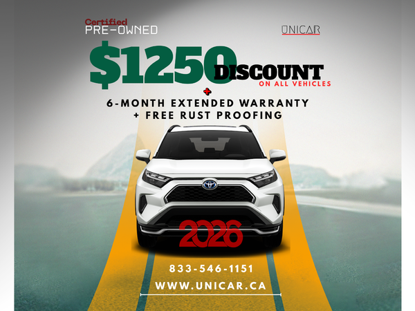 $1,250 Discount + Free Warranty