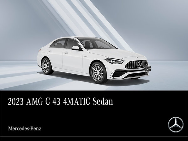 2023 C 43 Sedan<br>- 24-month Lease at 0.99%*<br>- $5,000 Lease/Finance Support**<br>- Includes 2% Loyalty Rate Reduction^