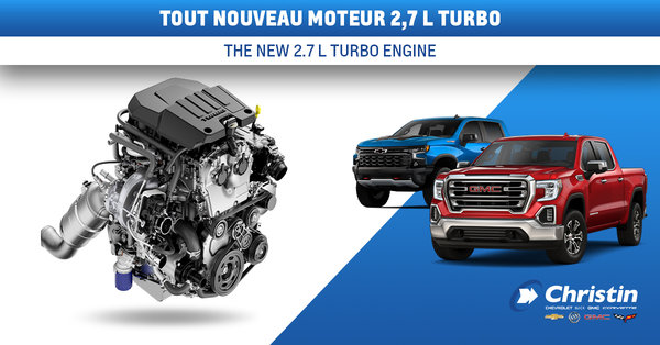 Les plus du tout nouveau moteur 2,7 L TURBO pour les Sierra et Silverado
