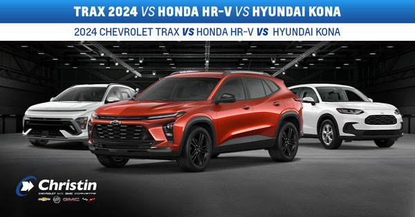 2024 Chevrolet Trax vs Honda HR-V vs Hyundai Kona Comparison