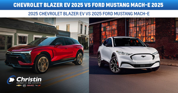 Comparison between the 2025 Chevrolet Blazer EV and the 2025 Ford Mustang Mach-E