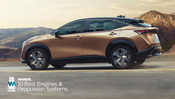 Nissan Ariya e-4ORCE Snags a Spot on Wards 10 Best Engines & Propulsion Systems for 2023