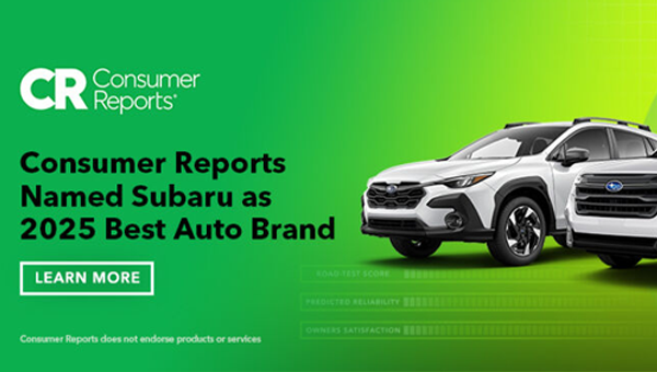 Subaru Named 2025’s Best Overall Auto Brand by Consumer Reports