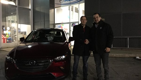 Félicitations à M. Leith pour sa nouvelle Mazda CX3, Chambly Mazda