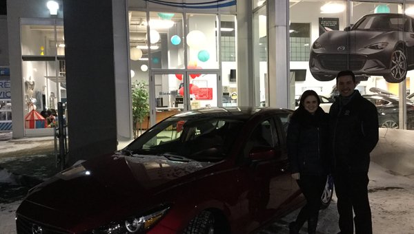Félicitations à Audrey Ann Cholette pour sa nouvelle Mazda 3 2018, Chambly Mazda